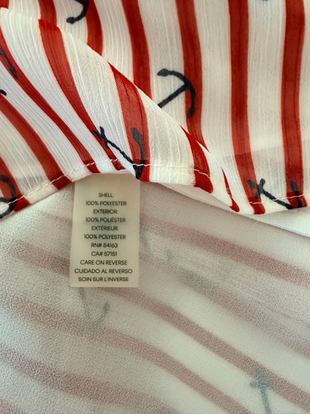 Tommy Hilfiger Nautical Ruffle Tie-Neck Blouse - Picture 7 of 8